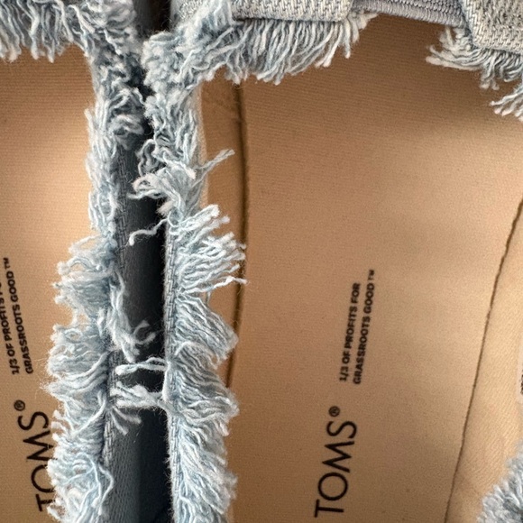 TOMS Women's Light Blue Espadrille Platform Shoes - Picture 10 of 12